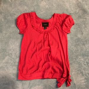 Sanctuary Clothing light silk blend top red XS
